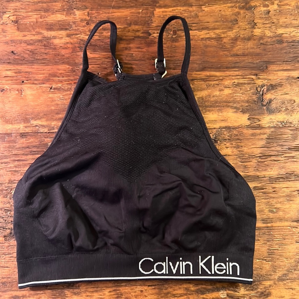 black calvin klein sports bra/top